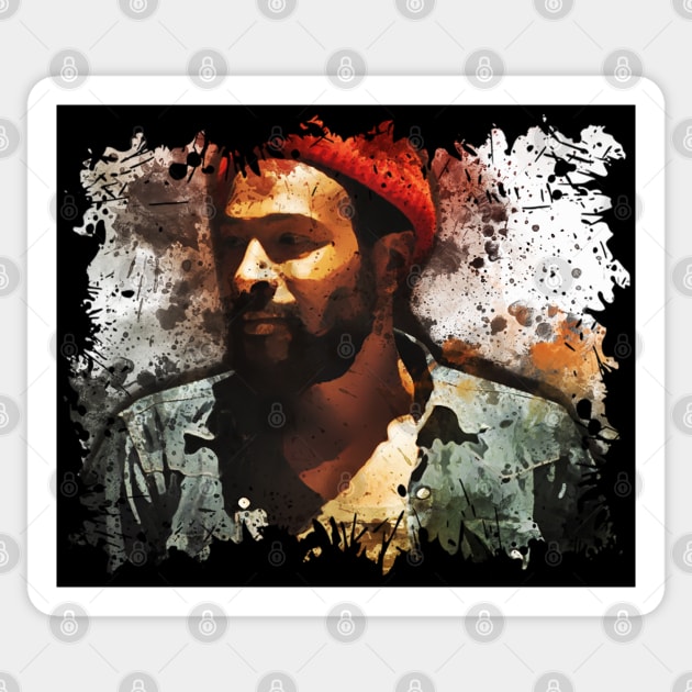 Marvin Gaye - Painting Sticker by Classic Cassette